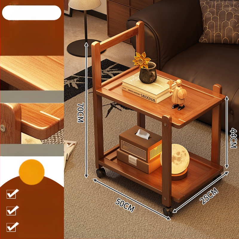 Keskaegses stiilis diivani kõrvallaud, teetuba, teisaldatav käru, elutuba, kodu, väike korter, kohvilaud 2025. aasta uus kuum stiil