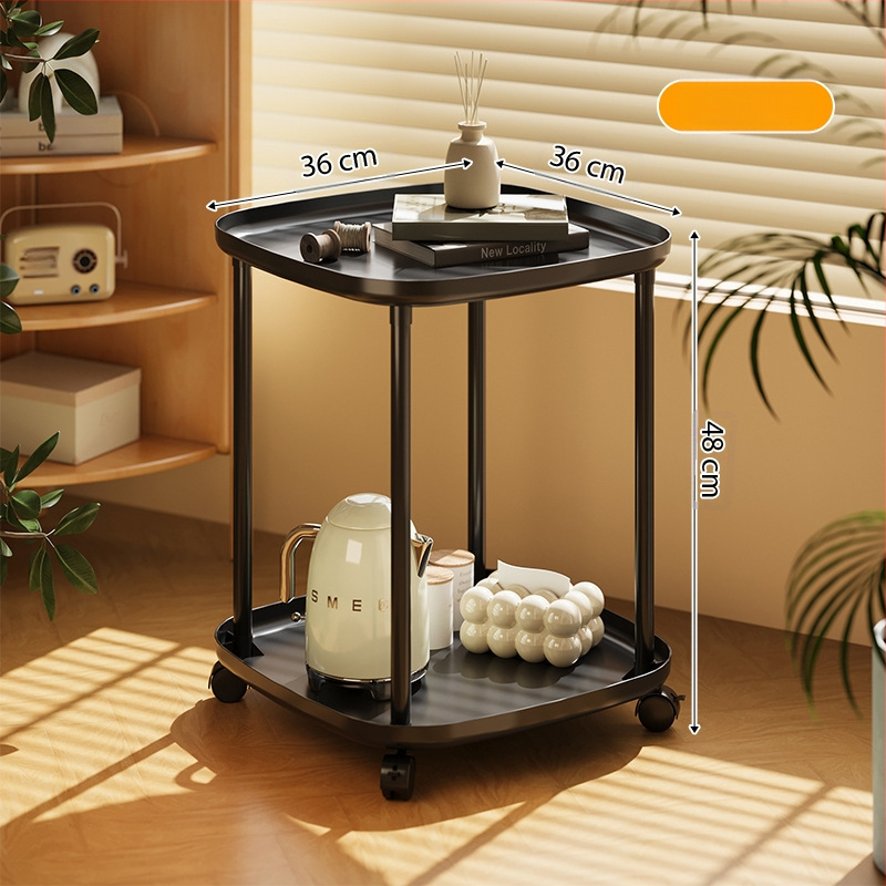 Tehase otsene hulgimüük külglaua hoiuriiul kreemjas tuulega väike kohvilaud kodune loominguline diivan külglaud ratastega mobiilne voodi