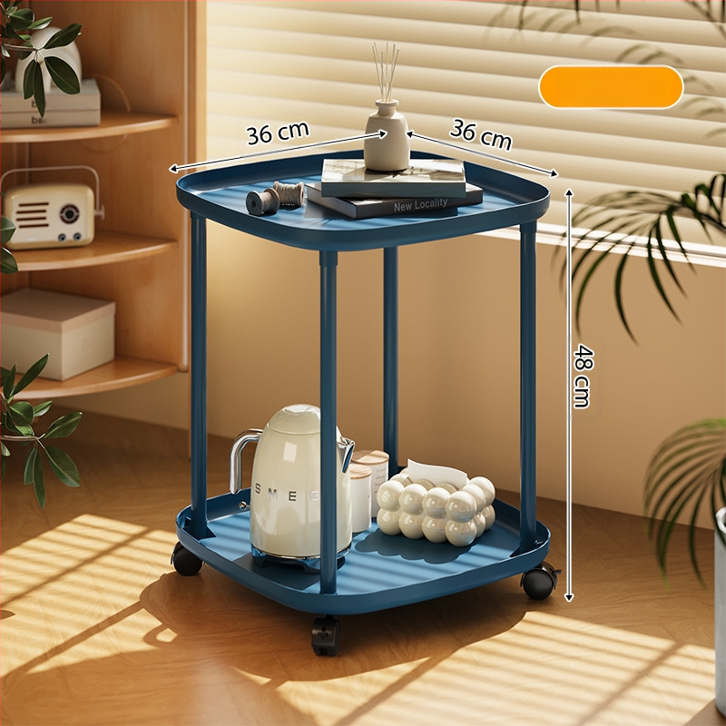 Tehase otsene hulgimüük külglaua hoiuriiul kreemjas tuulega väike kohvilaud kodune loominguline diivan külglaud ratastega mobiilne voodi