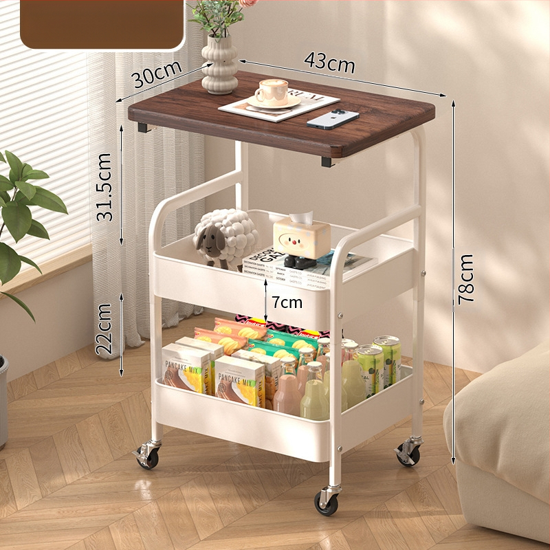 Keskaegses stiilis käru suupisteriiul retro elutoa mobiilne kohvilaud külgkapp diivan külglaud väike laud hoiustamine