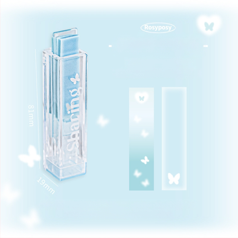 RosyPosy pehme loominguline huuleläige indekskleebis, värviline lemmikloomade Post-it kleebis, kaasaskantav märkmemarker ja kleebised