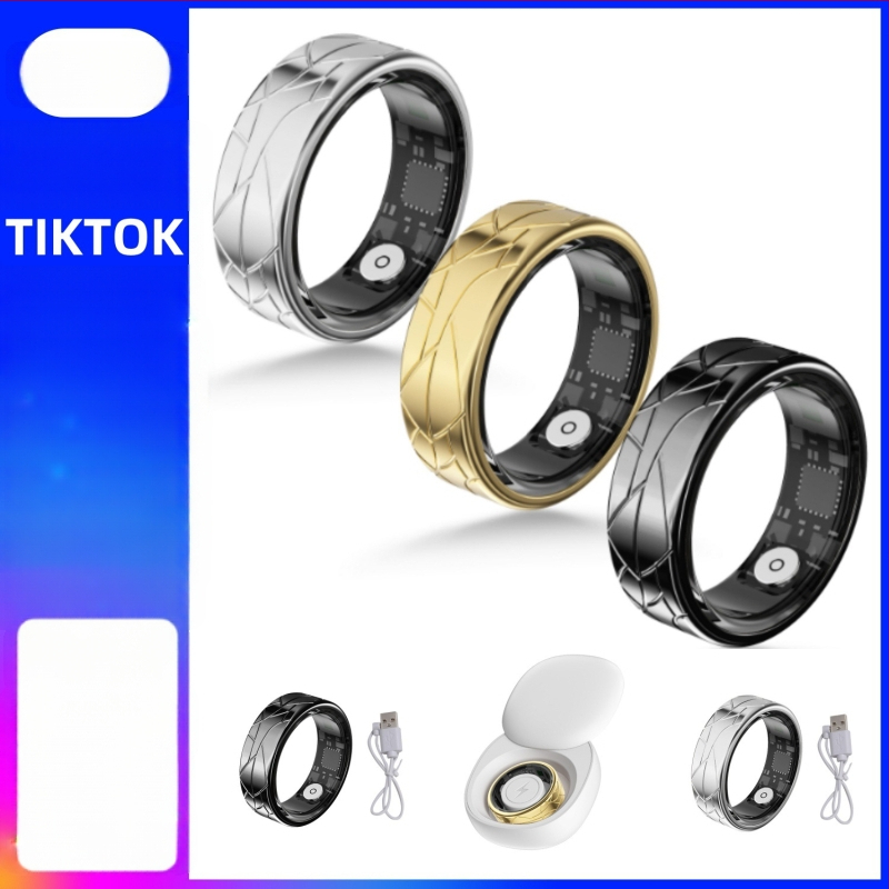 TikTok електронната книга може да бъде четкана с тремоло за наблюдение на сърдечната честота, кислорода в кръвта, съня и фото спорта, здравен интелигентен пръстен за жени