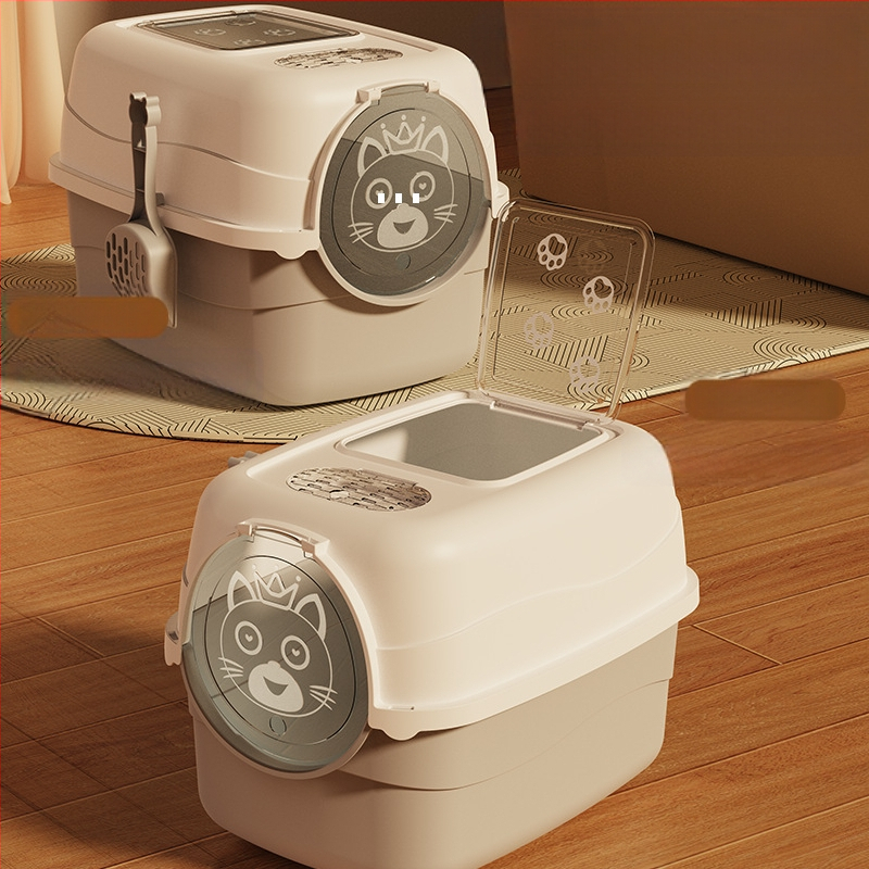 Kassiliivakast, ülisuur, täielikult poolsuletud sahtliga puur, kassipoegade liivakast, kassitarbed, kassi tualett, lõhnakindel, lekkekindel, liiv