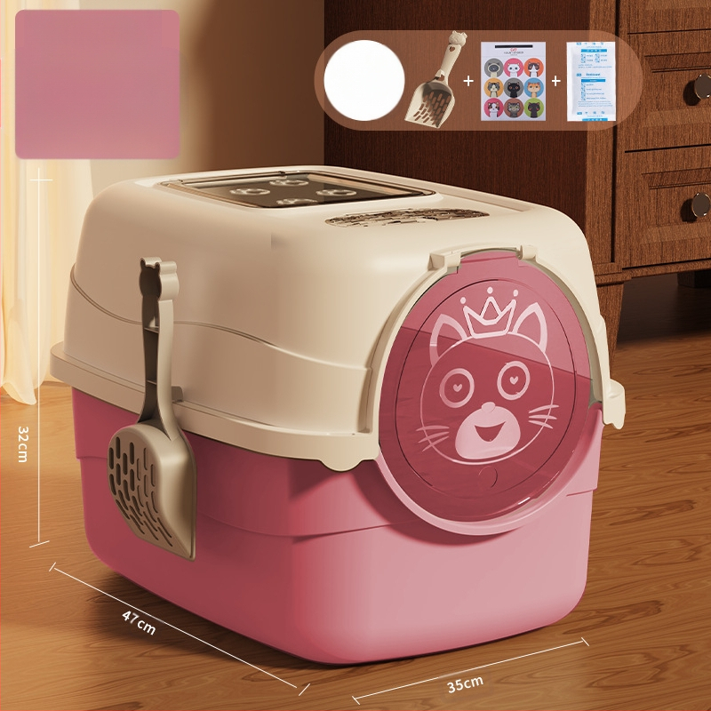 Kassiliivakast, ülisuur, täielikult poolsuletud sahtliga puur, kassipoegade liivakast, kassitarbed, kassi tualett, lõhnakindel, lekkekindel, liiv