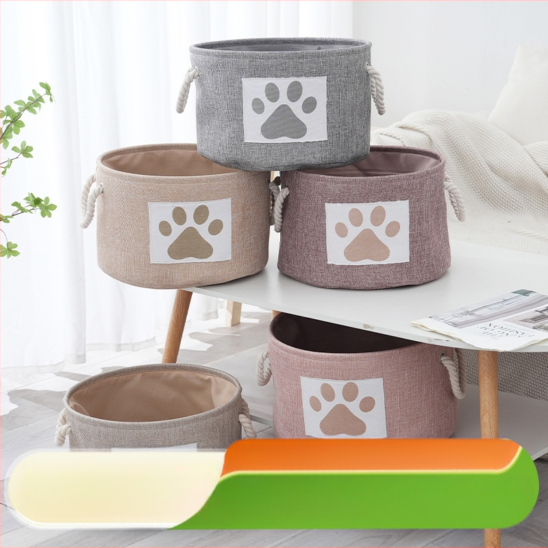 Export vastagított pamut és lenvászon tárolókosár japán stílusú szövet összecsukható tárolódoboz asztali vegyes ruhák tárolódoboz nagykereskedelem