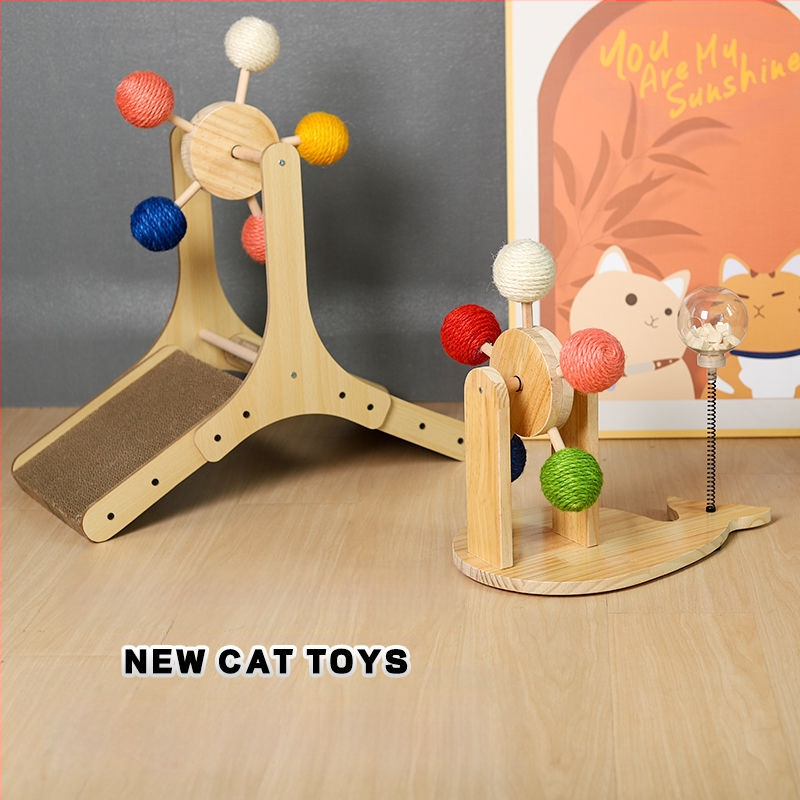 Kačių žaislas-pasukamas stacionarus kačių draskymo lenta iš sizalio, atsparus dilimui ir nekrentantis kailis, malonumas ir nuobodulio malšinimas kačiukų nagų malšinimo žaislas augintinių reikmenys