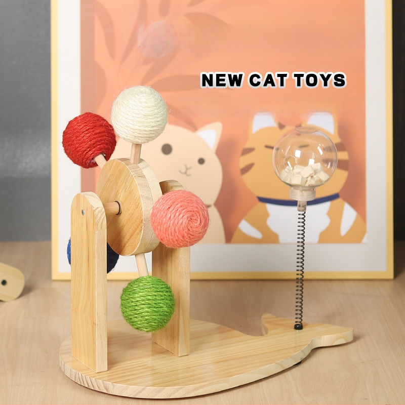 Kačių žaislas-pasukamas stacionarus kačių draskymo lenta iš sizalio, atsparus dilimui ir nekrentantis kailis, malonumas ir nuobodulio malšinimas kačiukų nagų malšinimo žaislas augintinių reikmenys