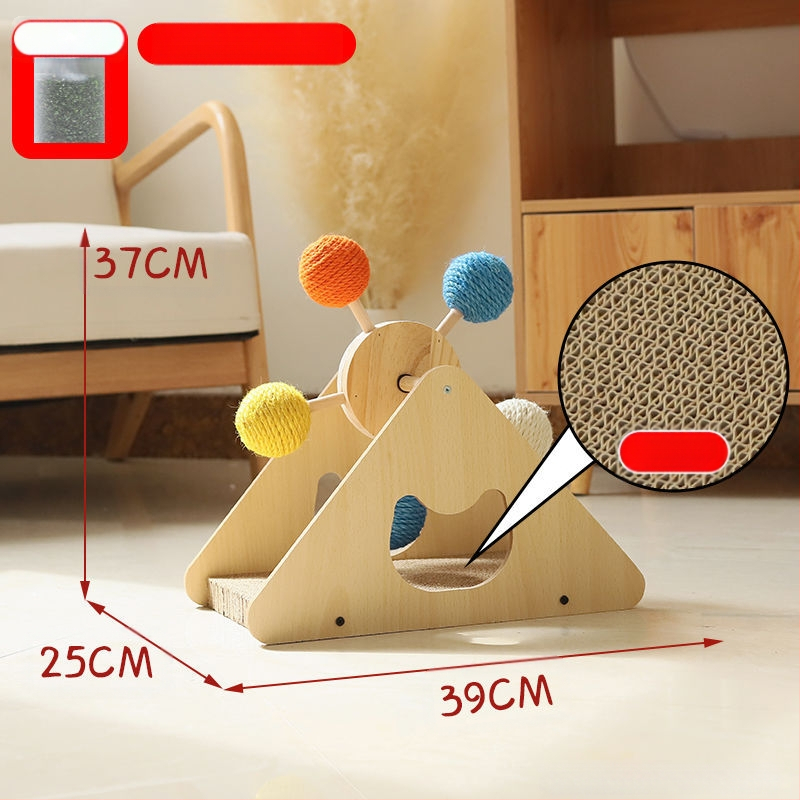 Kačių žaislas-pasukamas stacionarus kačių draskymo lenta iš sizalio, atsparus dilimui ir nekrentantis kailis, malonumas ir nuobodulio malšinimas kačiukų nagų malšinimo žaislas augintinių reikmenys