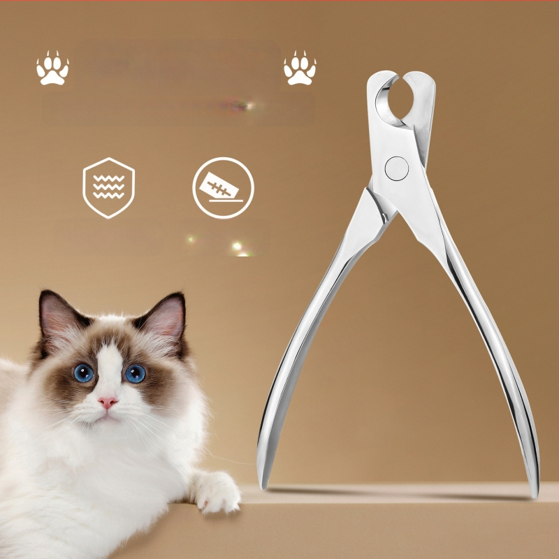 Universalios nagų kirpimo mašinėlės augintiniams, katėms, žirklės šunims, nerūdijančio plieno, pusmėnulio formos, be kraujo linijos