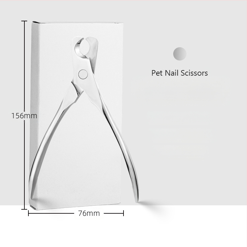 Universalios nagų kirpimo mašinėlės augintiniams, katėms, žirklės šunims, nerūdijančio plieno, pusmėnulio formos, be kraujo linijos