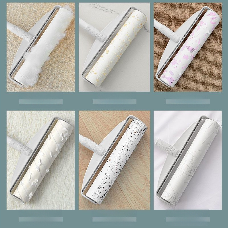 Suur pika käepidemega kiurull juuste eemaldamiseks vooditelt ja põrandatelt, tolmupuhastusrullhari