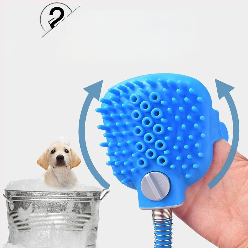 Háziállat-tisztító kellékek, szilikon zuhanykefe, kényelmes masszírozó, kutya- és macskafürdetési tárgy, zuhanyfej