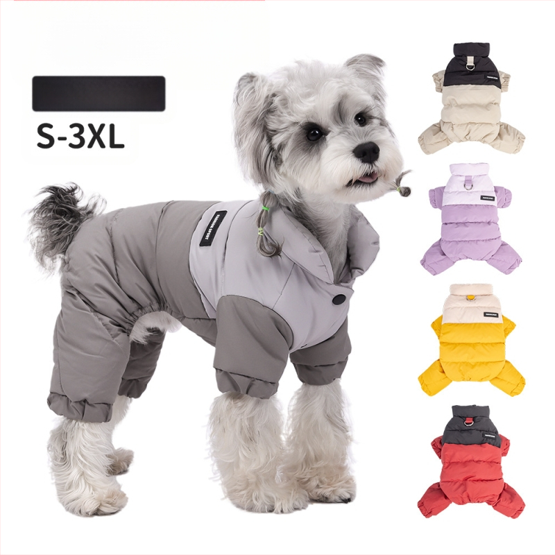 Pamučni kaput za kućne ljubimce, zimski topli i zadebljani pamučni kaput s četiri noge, odjeća za pse od grafena otporna na vjetar, plišani medvjedić otporan na proklizavanje