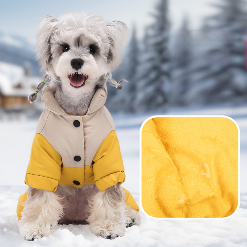 Pamučni kaput za kućne ljubimce, zimski topli i zadebljani pamučni kaput s četiri noge, odjeća za pse od grafena otporna na vjetar, plišani medvjedić otporan na proklizavanje