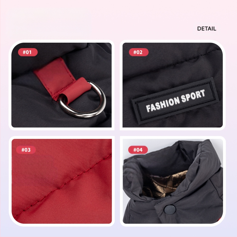 Pamučni kaput za kućne ljubimce, zimski topli i zadebljani pamučni kaput s četiri noge, odjeća za pse od grafena otporna na vjetar, plišani medvjedić otporan na proklizavanje