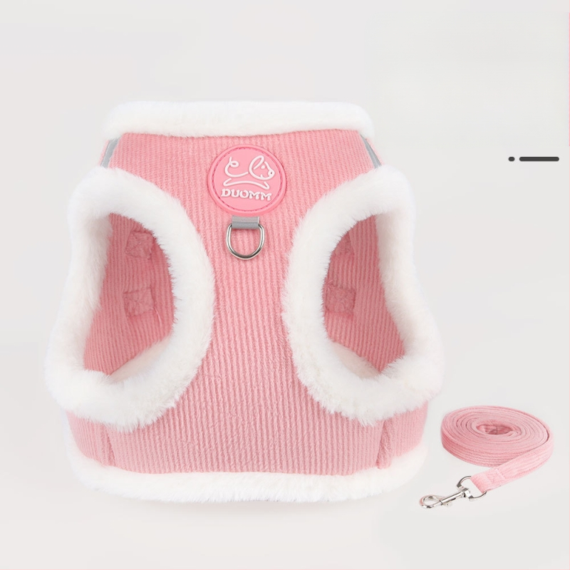 Nova uzica za kućne ljubimce, reflektirajuća, topla i mekana užad za hodanje pasa, sve-u-jednom plišana udobna pseća oprsnica s motivom zeca