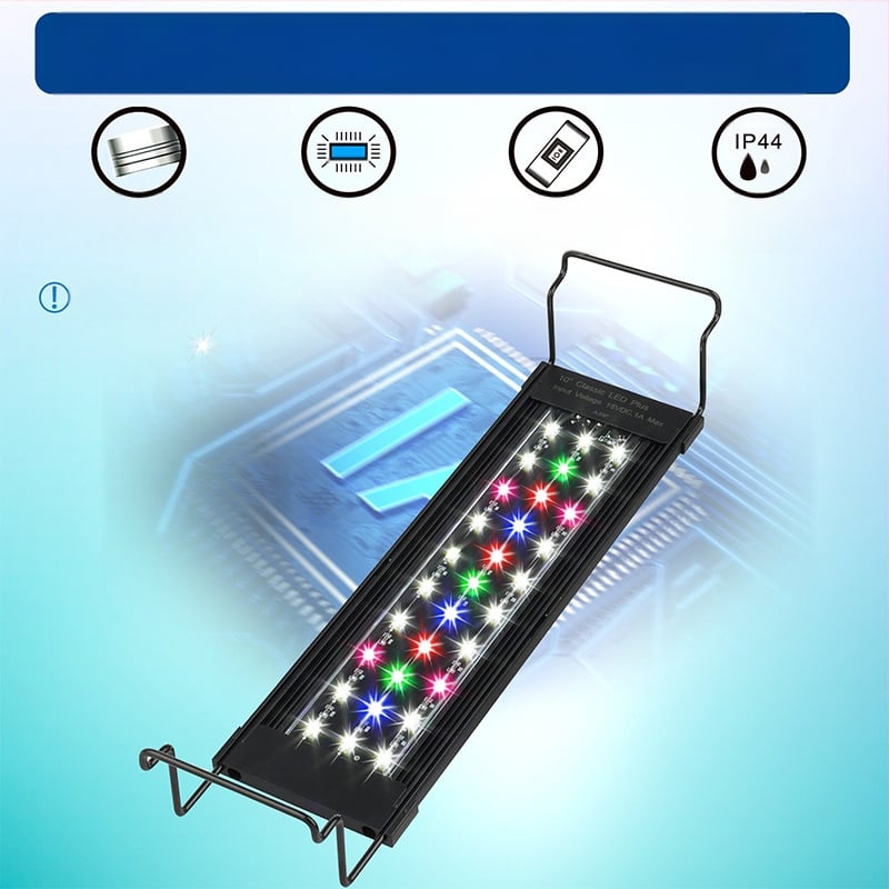 Plokščias itin plonas LED vandens augalų šviestuvas akvariumo apšvietimas žuvų bako šviestuvas pritemdomas ryškesnis žolės bako šviestuvas vandeniui papildomas šviestuvas dumblius naikinantis šviestuvas