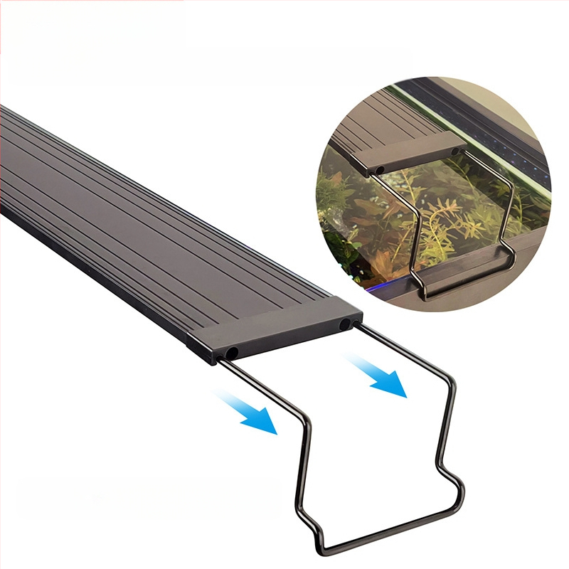 Plokščias itin plonas LED vandens augalų šviestuvas akvariumo apšvietimas žuvų bako šviestuvas pritemdomas ryškesnis žolės bako šviestuvas vandeniui papildomas šviestuvas dumblius naikinantis šviestuvas