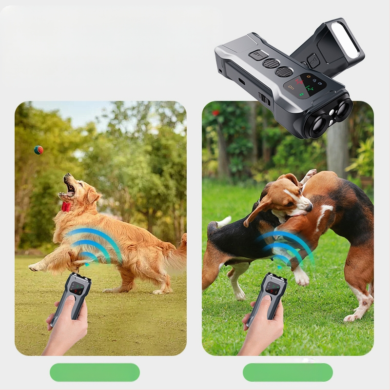 Ultragarsinis lojimo atbaidymo prietaisas, skirtas naudoti pasienyje, specialus dvigalvis šunų atbaidymo prietaisas, nešiojamas šunų dresavimo prietaisas, lojimo atbaidymo prietaisas