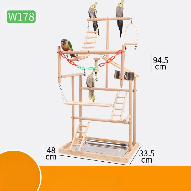 Papagoi suur mängualus, papagoi treeningalus, mänguväljaku alus, ronimisredel, kiik, linnumänguasi