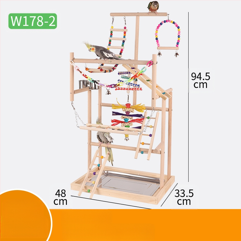Papagoi suur mängualus, papagoi treeningalus, mänguväljaku alus, ronimisredel, kiik, linnumänguasi