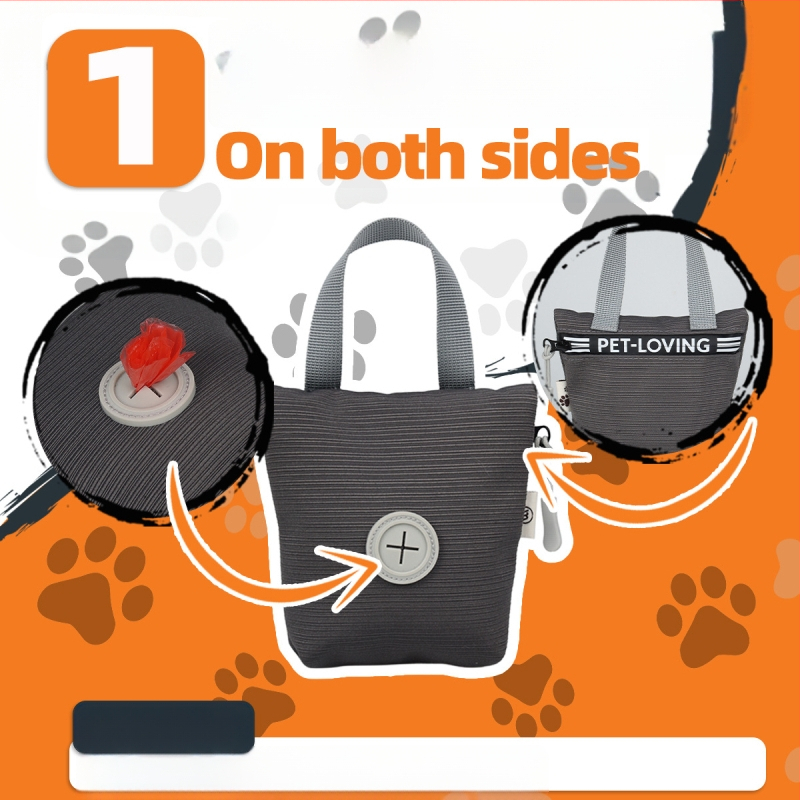 Piiriülene lemmikloomade suupistekott, koertele mõeldud prügikott, käekott, söötmiskoolituskott, kaasaskantav lemmikloomade suupistekott