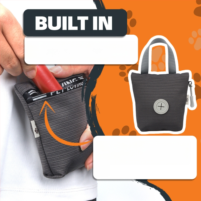 Piiriülene lemmikloomade suupistekott, koertele mõeldud prügikott, käekott, söötmiskoolituskott, kaasaskantav lemmikloomade suupistekott