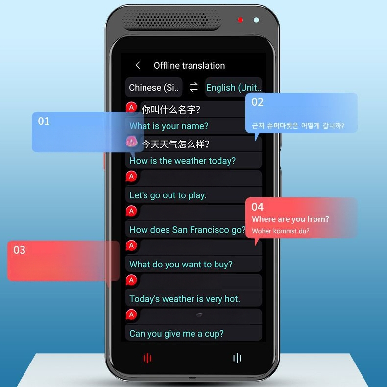 Pažangus balso vertėjas Z6 Nuotraukų neprisijungęs vertėjas internetu Daugiakalbis dirbtinio intelekto išmanusis užsienio vertėjas