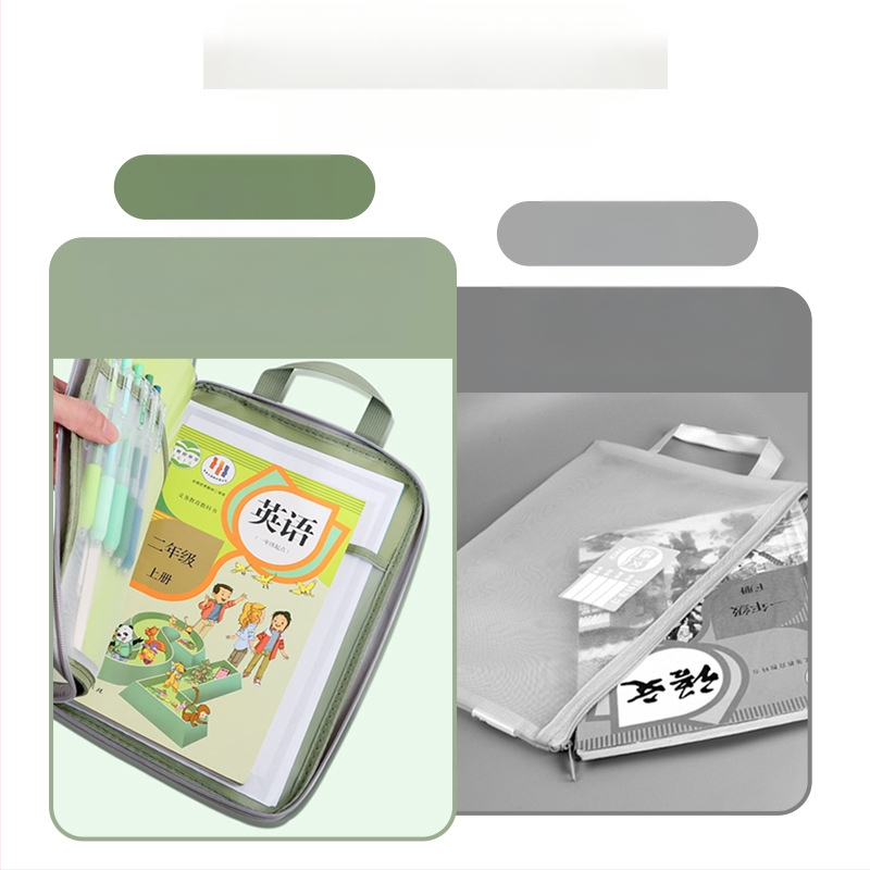 Huajie failikott Läbipaistev failikott Käekott Õpilase raamatukott Lisatesti paberkott Kodutööde kott Õppekott