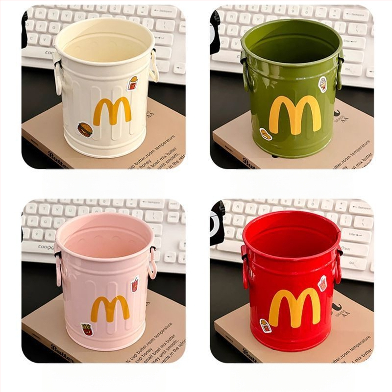 Didelės vertės animacinių filmukų asmeninis rašiklių laikiklis studentams, didelės talpos, mielas, paprastas, retro stiliaus kibiras daiktams laikyti.