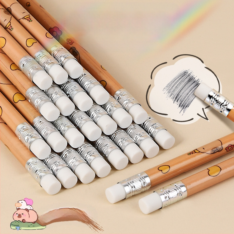 Pieštukas „Kapibala“ pradinės mokyklos mokiniams, rašantiems HB, mielas animacinis filmas su trintuku