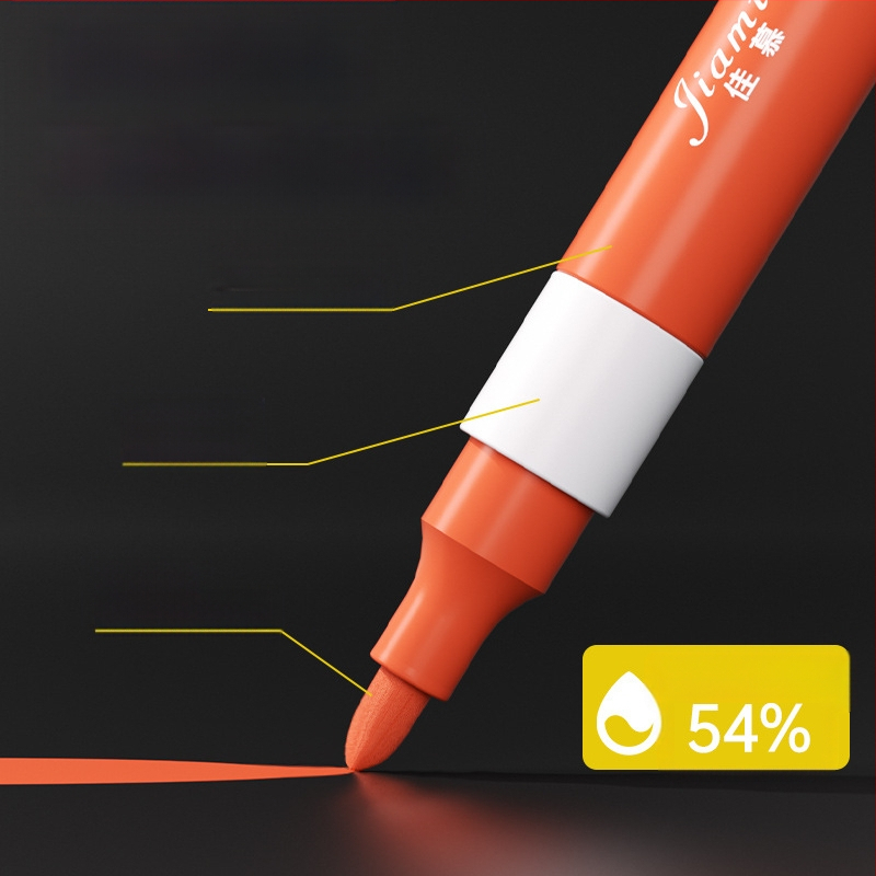 Lengvai plaunamas akrilinis žymeklis, lengvai plaunamas pradinės mokyklos mokinių dailės vaikams skirtas akvarelinis rašiklis, nepermatomas ir sudedamas darželinukams