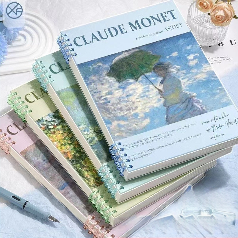 Õlimaal Kuulus maalimine Lahtised lehed raamat b5 Eemaldatav märkmik Kõrge värviväärtus Ilma spiraali näitamiseta Ringraamat Õpilase märkmik