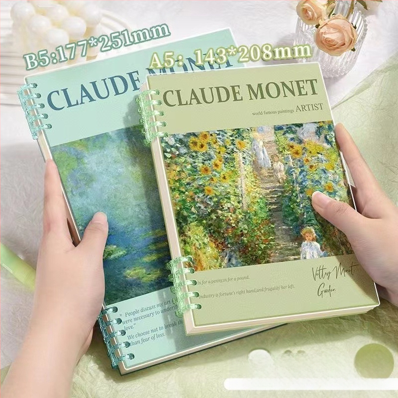 Õlimaal Kuulus maalimine Lahtised lehed raamat b5 Eemaldatav märkmik Kõrge värviväärtus Ilma spiraali näitamiseta Ringraamat Õpilase märkmik