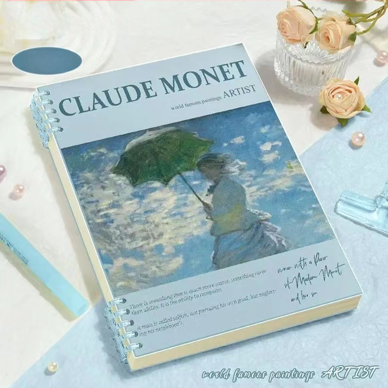 Õlimaal Kuulus maalimine Lahtised lehed raamat b5 Eemaldatav märkmik Kõrge värviväärtus Ilma spiraali näitamiseta Ringraamat Õpilase märkmik