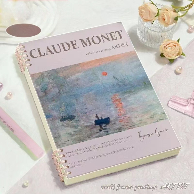 Õlimaal Kuulus maalimine Lahtised lehed raamat b5 Eemaldatav märkmik Kõrge värviväärtus Ilma spiraali näitamiseta Ringraamat Õpilase märkmik