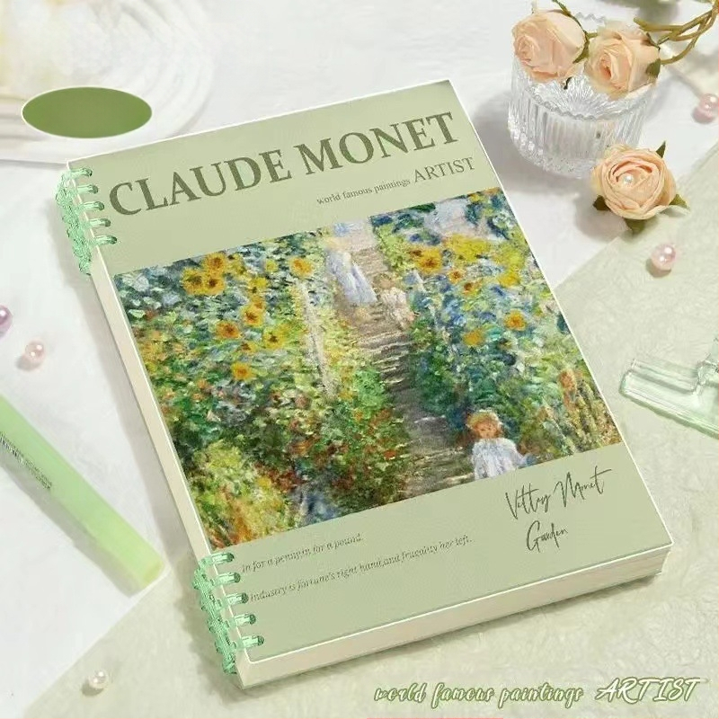 Õlimaal Kuulus maalimine Lahtised lehed raamat b5 Eemaldatav märkmik Kõrge värviväärtus Ilma spiraali näitamiseta Ringraamat Õpilase märkmik