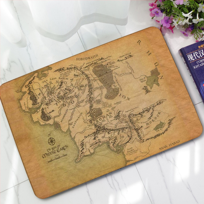 Oro pagalvės retro atspaudas, karvės odos navigacijos žemėlapio tyrimas, neslystantis kilimėlis grindų kilimėliui, patrinti žemę, pėdų kilimėlis nejuda, 360 g