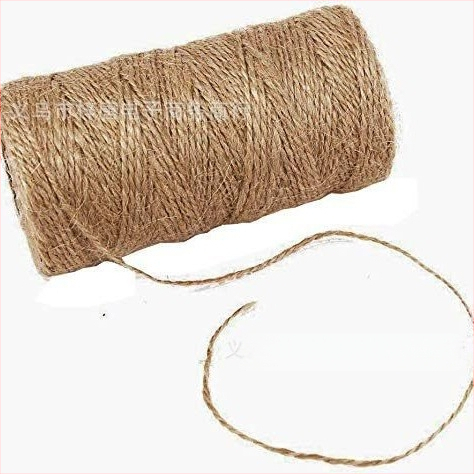Ekologiška rankų darbo džiuto 100 m kanapių virvės rišimas, dekoratyvinė pakavimo virvė, „pasidaryk pats“ rankų darbo pintas virvės žymėjimas
