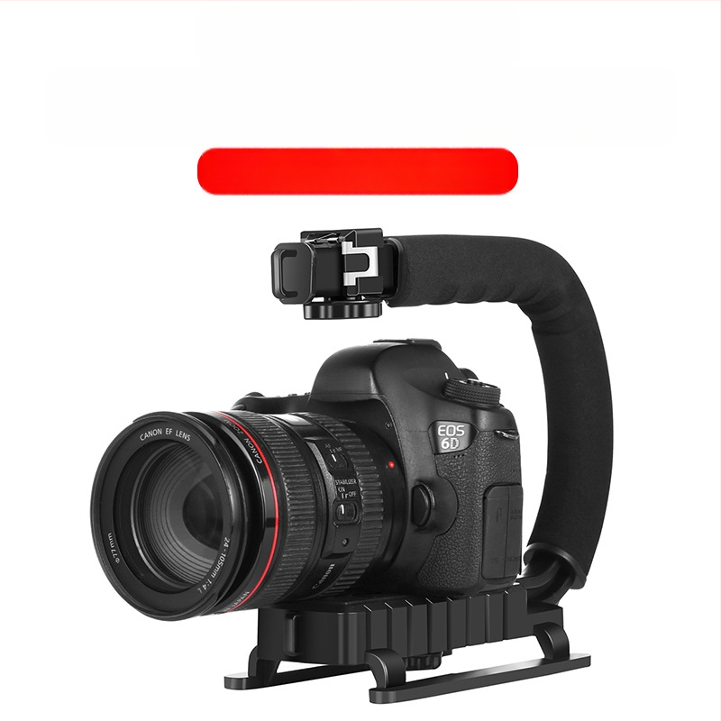 Puluz Fat Cow välgupesa C-tüüpi kronstein peegelkaameratele, välklambile, reaalajas madala kaadriga pildistamiseks, käeshoitav alus, käeshoitav stabilisaator