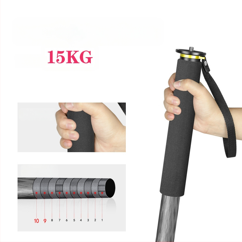 Rūpnīcas tiešās pārdošanas neitrāls stāvošs video 32. sērijas oglekļa šķiedras viegls monopoda fotografēšanas foto oglekļa pārnēsājams statīvs