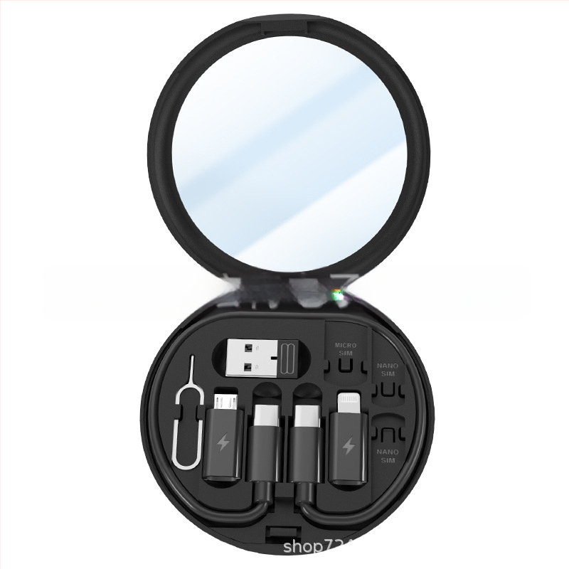 Nešiojama daugiafunkcinė duomenų saugojimo dėžutė, 60 W, ištraukiamas adapteris „nuo vieno iki trijų“, greito įkrovimo laidas