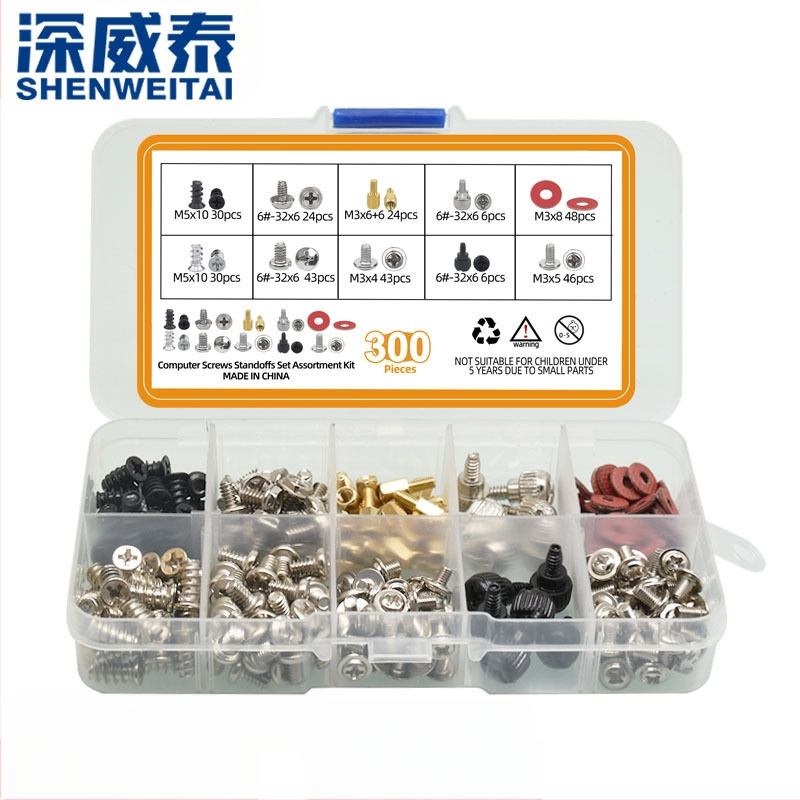 Stalinio kompiuterio korpuso varžtai, dėžutėje esantis kietasis diskas, pagrindinės plokštės korpusas, maitinimo bloko ventiliatoriaus varžtų rinkinys, „Amazon Cross-Border“