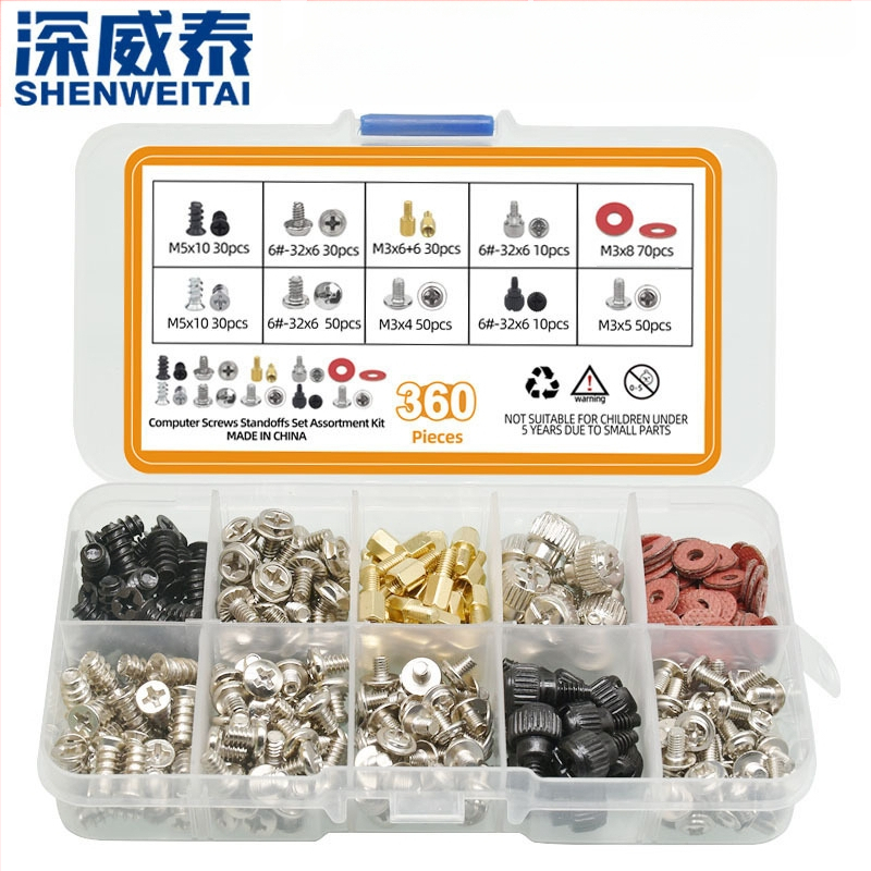 Stalinio kompiuterio korpuso varžtai, dėžutėje esantis kietasis diskas, pagrindinės plokštės korpusas, maitinimo bloko ventiliatoriaus varžtų rinkinys, „Amazon Cross-Border“