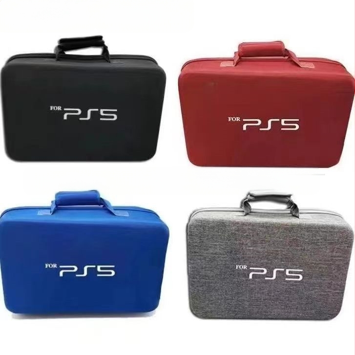 PS5 uzglabāšanas soma ar logotipu, dubultbieza spēļu konsoles aizsardzība, čemodāna rokturis, aksesuāri, pilna uzglabāšanas apdare