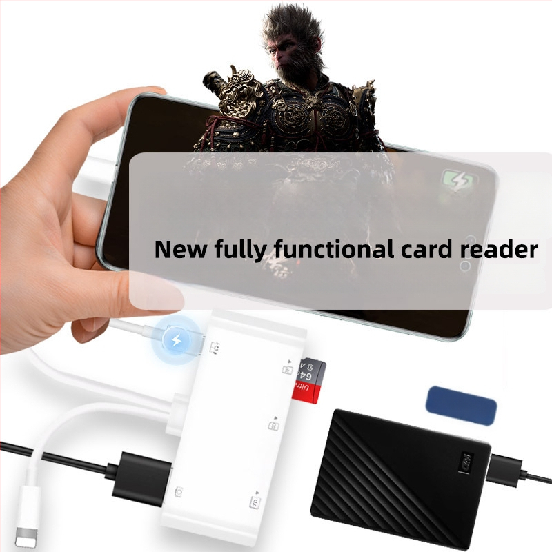Multifunktsionaalne tf-kaardilugeja Apple`i TYPE-C/SD/MS/XD/CF/USB/USB-C kõvakettakaardilugejale