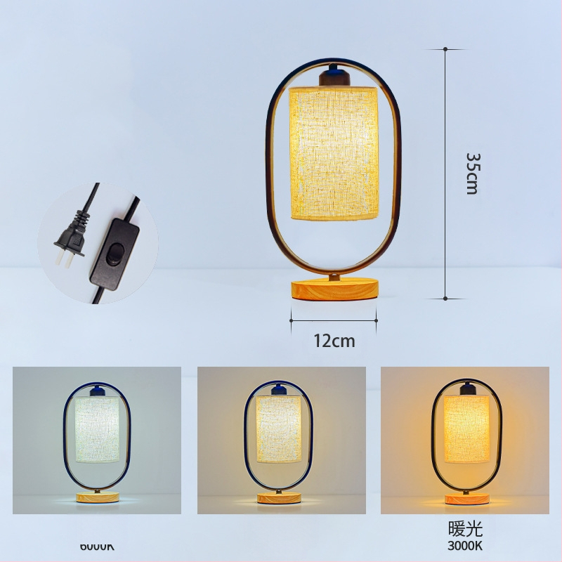 Guofeng luulelaualamp vintage kangast öölamp pulmalaualamp magamistoa voodiäärne pulmaruum pulmapidu Changmingi lamp