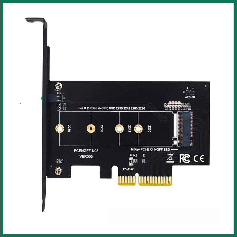 Адаптерна карта M.2 Nvme SSD NGFF към PCI X4 m Key-B с двоен интерфейс, поддържа 20110 Solid State