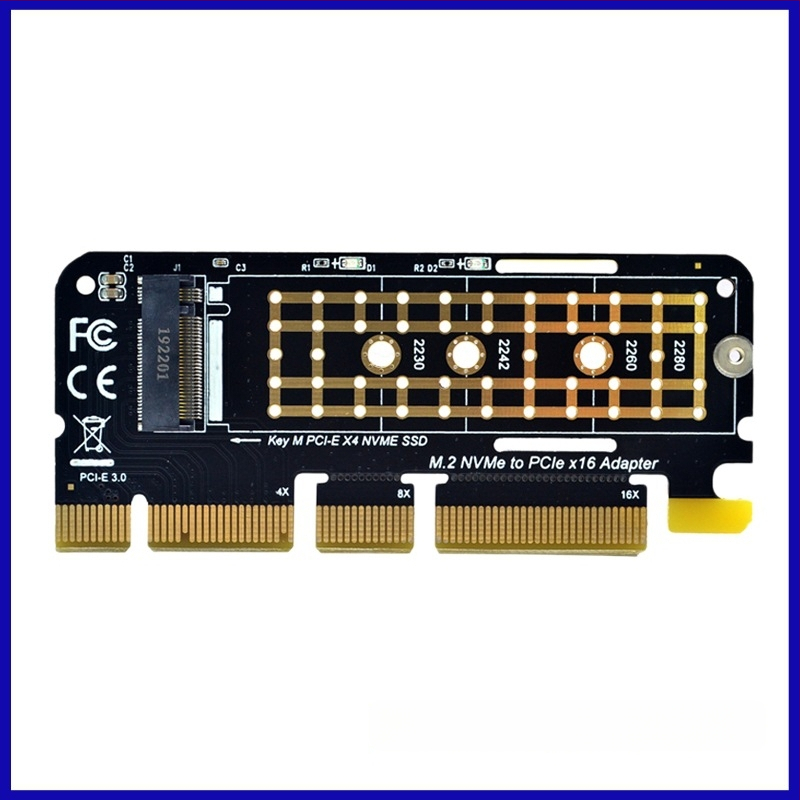 Адаптерна карта M.2 Nvme SSD NGFF към PCI X4 m Key-B с двоен интерфейс, поддържа 20110 Solid State