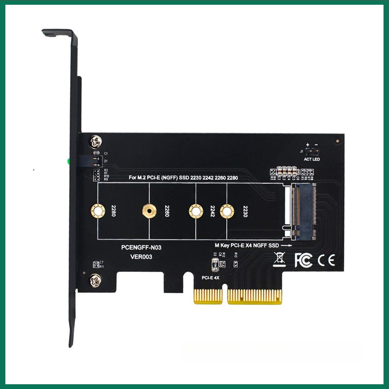 Адаптерна карта M.2 Nvme SSD NGFF към PCI X4 m Key-B с двоен интерфейс, поддържа 20110 Solid State